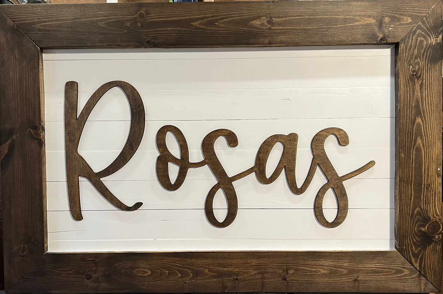 Custom Family Name sign with LEDs