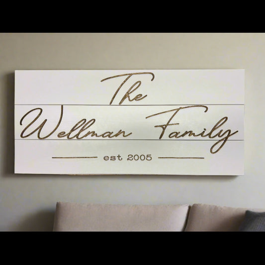 Modern Farmhouse Family Name Sign