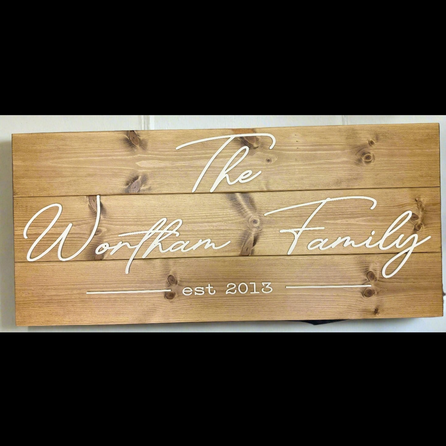 Modern Farmhouse Family Name Sign