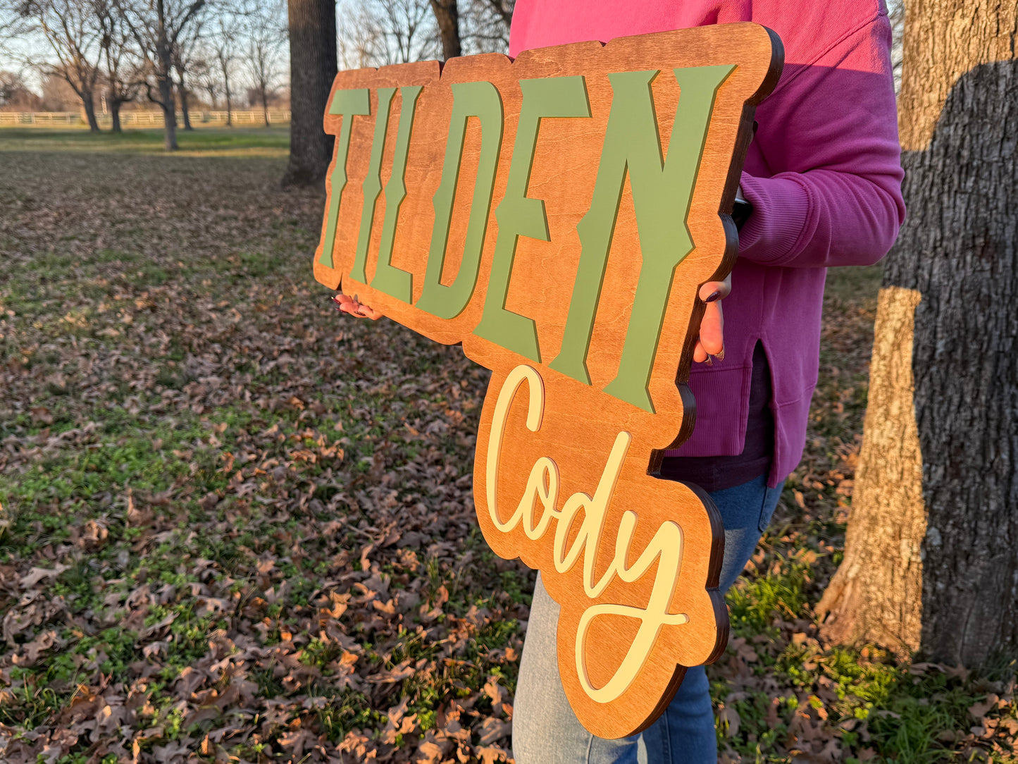 Western Nursery Name Sign